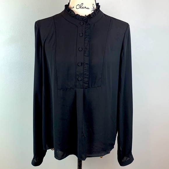 J. Crew Long-Sleeve Top With Ruffles NEW! - Picture 8 of 10